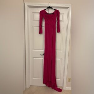 Fitted Long Sleeve Maternity Gown